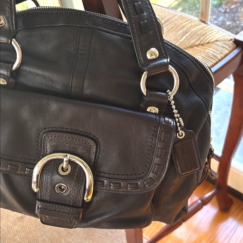 Coach Y2K SoHo Black Leather Large Dome Satchel - Excellent Condition! - Picture 2 of 10